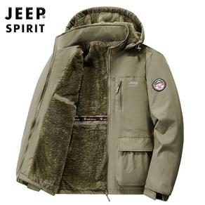 JEEP SPIRIT 지프 스피릿 남성용 가을 겨울 기모안감 캐주얼 후드집업 점퍼 7912+양말