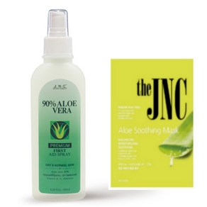 JNC본사정품 90%알로에베라 프리미엄 퍼스트에이드 스킨 180ml+JNC마스크팩