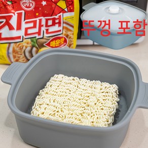 소노리떼 국산 실리콘 냄비 전자레인지 용기 대형(1480ml) 계란찜기, 1개, 그레이