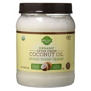 Wellsley Fams Oganic Exta Vigin Coconut Oil 54 Fluid Wellsley Fams 유기농 엑스트라 버진 코코넛 오일 54액량 온, 1개, 54ml