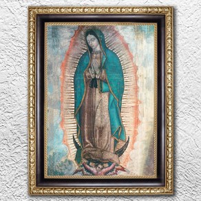 과달루페의 성모님 Ou Lady of Guadalupe 앤틱액자, 유화, 3황동, 1개