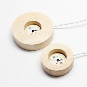 인테리어소품/무드등/레진아트/USB 원형 LED베이스, _11197_80mm 웜화이트, 1개