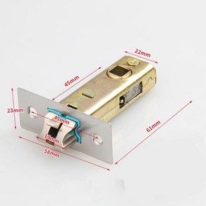 문짝 잠금 코어 집게 관형 래치 내부 볼트 캐치 혀 케이스 피팅 욕실 삽입 하드웨어, [04] 45mm, 1개