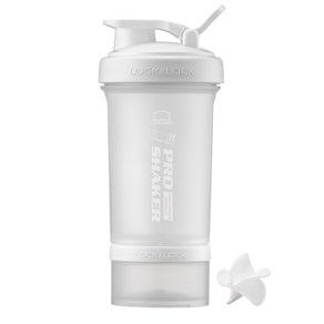 락앤락 프로쉐이커 보틀 600ml + 컨테이너 140ml, 매트화이트, 1개