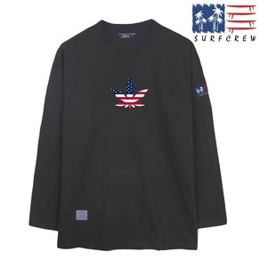 SURFCREW 메이플 롱슬리브 S~3XL 긴팔티셔츠 쭉티 남녀공용 남성 여성 남자 여자 라운드