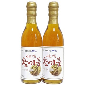 [예천참기름] 국산 350ml (청정지역 예천참깨 100%) 저온착유, 2개