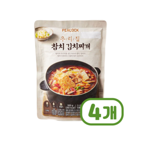 피코크 우리집참치김치찌개 즉석조리식품 500g x 4개