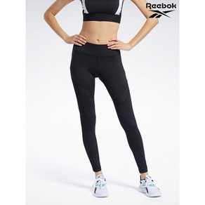 리복 Reebok 여성 블랙 트레이닝 WOR 메쉬 레깅스 REPA1F362BK, Black/XS