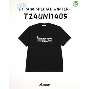 핏섬 티셔츠 2023FW T24UNI1405 BK 남여공용 코튼라이크 배드민턴티셔츠 오남스포츠