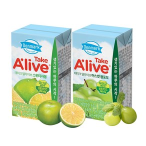 [동원] 덴마크 테이크얼라이브 스위티자몽 24개입 + 머스캣청포도 24개입, 48개, 120ml