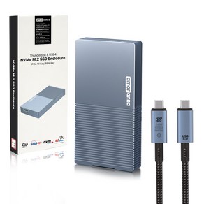 아모란나 NVMe 초고속 SSD 외장하드 케이스 40Gbps USB4 썬더볼트4 호환 인클로저 ASM2464PD, 1개