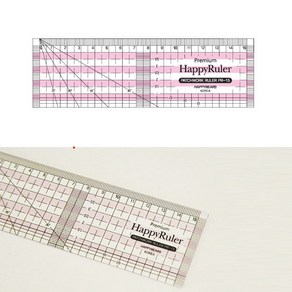 소잉데일리]패치워크 시접자 15cm 양면 컬러 각도표기, 01)시접자 15cm 49304, 1개