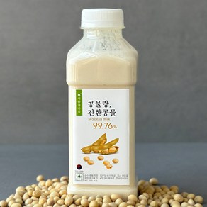 [출시기념특가]콩물랑 순수 진한콩물 두유 (당일생산 무첨가 무가당 100%국산), 2개, 500ml