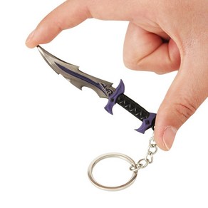 발로란트 카람빗 칼 Valoant Melee Reave Kaambit 게임 M4 사무라이 단검 금속 키링 펜던트 남성 선물, 5.E no stand 9cm, 1개