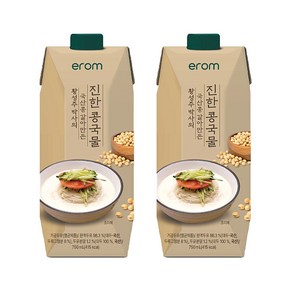 이롬 황성주박사의 국산콩 갈아만든 진한 콩국물 750ml 2개-콩물 콩국 콩국수 황성주두유 뉴밀, 2개