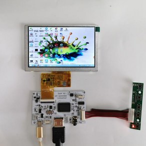 LCD 디스플레이 모듈 키트 HDMI 호환 자동차 라즈베리 파이 3 게임 모니터 산업 장비 마이크로 USB5V2A 4.3 인치, 한개옵션0