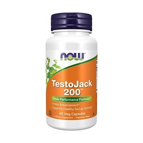 NOW 보충 TestoJack 200과 통캣 알리 트리불루스 마카 호니 산양유 잡초 120개, 60 Veg Capsules, 60정, 1개