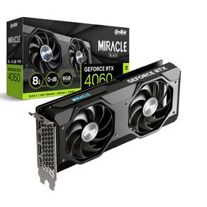 이엠텍 지포스 RTX 4060 MIRACLE BLACK D6 8GB