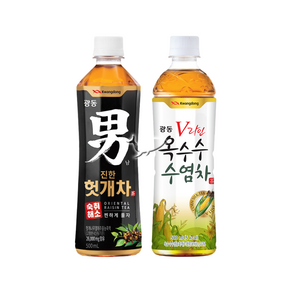 광동 헛개차 500ml 6개+옥수수수염차 500ml 6개 총12개, 1세트