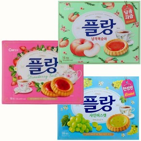 (3종세트) 플랑 샤인머스캣+딸기+납작복숭아, 1개, 160g