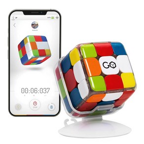 GoCube Edge 3x3 Bluetooth STEM 진화계 퍼즐 앱 연결 움직임을 자동 추적 공략법 학습 스마트 큐브 퍼즐, 상세페이지 참조, 1개