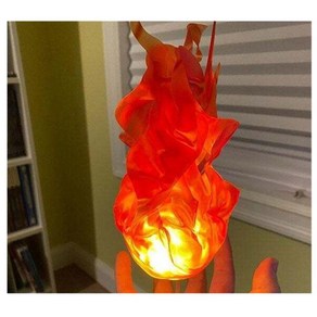 할로윈 파티 장식 떠다니는 불 덩어리 파이어 불멍 분위기 소품 캠핑 조명 할로윈소품, 카본 블랙  10x10x15CM