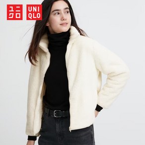 일본 UNIQLO 유니클로 플러피얀 후리스 풀 집 재킷(긴팔) 01 OFF WHITE