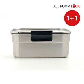 [1+1] 올스텐 직사각 국산 올품락 신개념 밀폐용기 포스코304J1, [1+1] 6호 1750ml, 1개