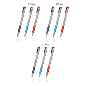 신지 제로 볼펜 0.5mm 0.7mm 1.0mm 12자루 색상, 2. 0.7mm_파랑