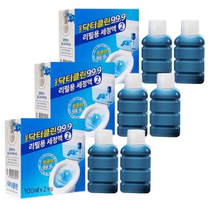 디앤디 닥터클린 99.9 리필용 변기세정액, 100ml, 6개