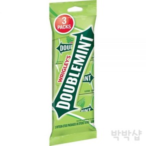 리글리 더블 민트 껌 15피스 3팩(총 45피스), 3개