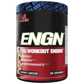 EVLUTIONNUTRITION ENGN 프리-워크아웃 엔진 체리 라임에이드 맛, 1개, 600g