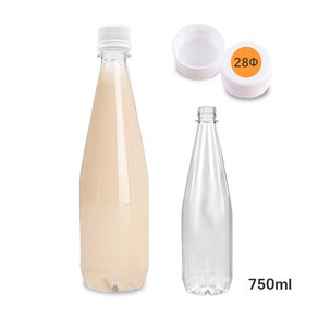 MIR 막걸리전용캡 효소용기 750ml (2개) 탄산 페트병 공병, 2개