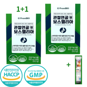 보스웰리아 보스월리아 보스웰리아정 850mg*30정 1+1 기획 추가사은품증정, 30정, 2개