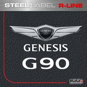 제네시스 G90 R라인 스틸 주차번호판 MFSL132 2020 G90 R-LINE LABEL, 1개, D13