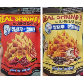 바삭하게 튀긴 새우의 대가 eal shimp 정새우 하바네로칠리 60g+베이크드갈릭 블랙페퍼 60g, 60g, 2개