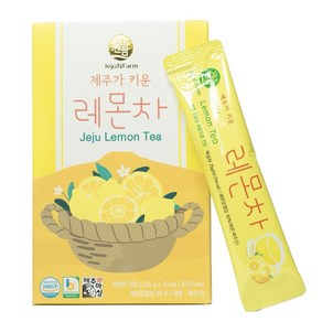 제주앤팜 제주가 키운 친환경 레몬차 25g x 15입 30입(액상) 상큼한 과일차 스틱 건강식품, 10개