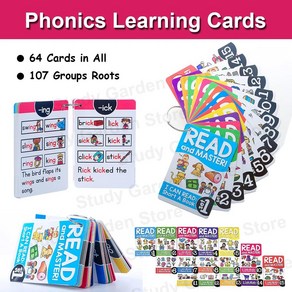 파닉스 학습 카드 유치원 교육 교사 보조 플래시, 1개, 1.I Can Read Phonics