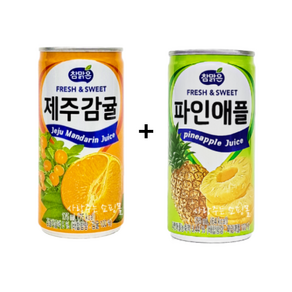 대일 참맑은 제주감귤 175ml 30캔 + 파인애플 175ml 30캔, 60개