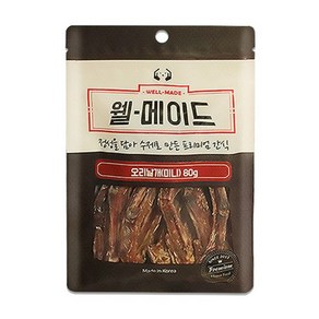 웰메이드 애견 수제간식 오리날개 80g, 오리, 1개