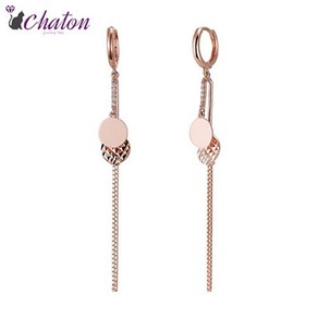 샤똥 Chaton 14K 춤추는 탬버린 귀걸이 P-CS150