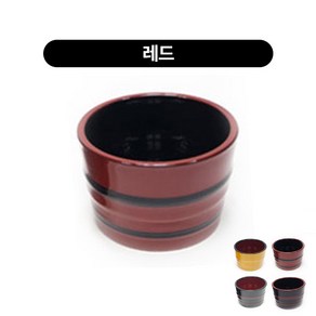 멜라민 모밀장국 대자 4종류 100x67mm, 레드, 1개