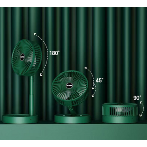 1+1 3단 접이식 탁상용 선풍기 스탠드 미니선풍기, 그린+그린