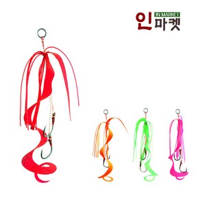 스커트훅리본 자작루어 타이 스커트 훅세트 타이라바, 스커트훅리본 스크류핑크
