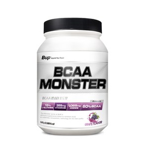 BUP BCAA몬스터 포도맛 류신 아미노산 헬스보충제 BCAA, 500g, 1개