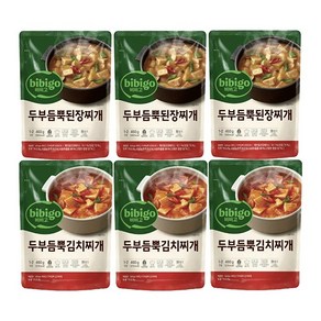 비비고 찌개 2종 6개(두부김치찌개x3개+된장찌개x3개)