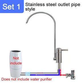 주방수도꼭지 암웨이 정수기용 RV 전기 물 필터 수도꼭지 식수 주방 정수기 360 회전, [01] Set 1, 1개