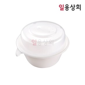 [ILYONG] 원형 2단 덮밥용기 DA 170파이 용기 백색 360개 구성선택, 전용 내피 단품