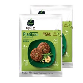 CJ 비비고 플랜테이블 떡갈비 450Gx2입 (냉장), 450g, 2개