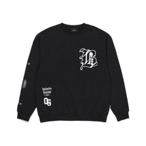 국내매장제품 BROWNBREATH 브라운브레스 맨투맨 SPLIT B CREWNECK - BLACK 321388